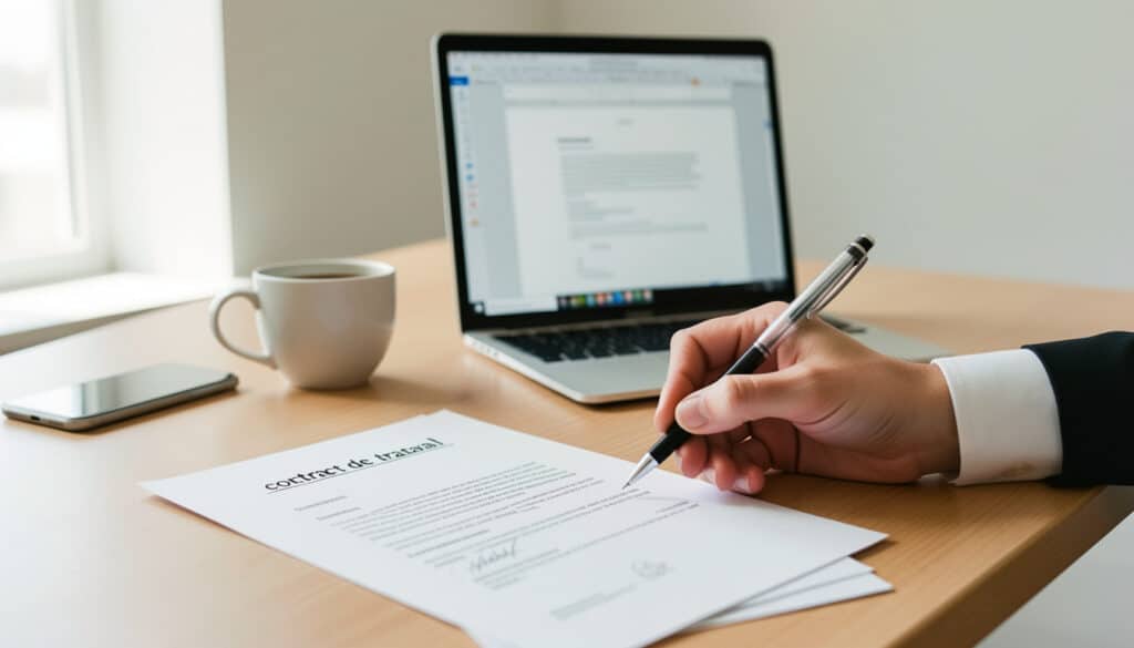 Modèle de contrat de travail gratuit à télécharger Word