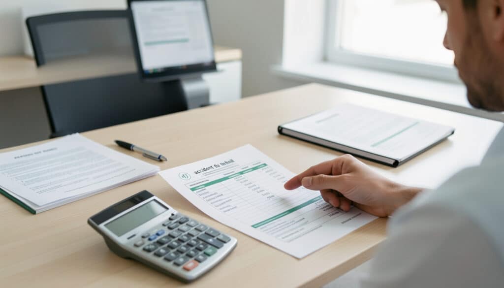 Modèle de fiche de paie après un accident du travail